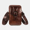 Men EDC Multi-Carry Genuine Leather 6.5 Inch Phone Holder Belt Bag Casual Crossbody Bag - #06