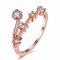 Sweet Luxury Ring Rose Gold Heart Rhinestone Ring for Women - Rose Gold