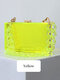 Women Chains Acrylic Transparent Handbag Box Bag Handbag - Yellow