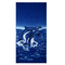 70x150cm Blue Dolphin Penguin Print Absorbent Microfiber Beach Towels Quick Dry Bath Towel - B