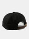 Unisex Cotton Casual Adjustable Trend Hip Hop Street Coconut Tree Pattern Beach Brimless Beanie Landlord Hat Skull Cap - Black