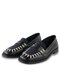 Women Fashion Retro Stitching Design Comfy Loafers Shoes - Black