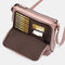 حقيبة نسائية متعددة الوظائف من Mandy حقيبة كروس كاجوال صلبة - زهري