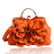Rose Flower Women Handbag Cosmetic Bag - Orange