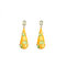 Fashion Resin Printed Metal Earrings Pineapple Geometric Drop Earrings - Yellow