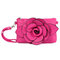 Women Multi-carry Casual Clutch Bag PU Leather Flower Crossbody Bag Shoulder Bag - Rose Red
