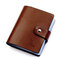 Unisex Genuine Leather Fashion 60 Card Slots Large Capacity Card Holder - Brown