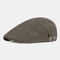 Mens Washed Cotton Patchwork Colors Beret Caps Outdoor Sport Adjustable Visor Forward Hats - Army Green