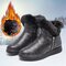 Bling Round Toe Comfort Warm Winter Snow Boots - Black