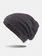 2 Pcs Men Rabbit Fur Knitted Plus Velvet Argyle Thicken Face Protection Ear Protection Beanie Hat Bib Scarf Set - Gray Hat