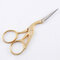 Vintage Stainless Steel Scissors Embroidery Sewing Tools Crane Shape Retro Craft Shears - Gold