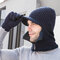 Men 2PCS Plus Velvet Winter Keep Warm Neck Face Ptotection One-piece Headgear Scarf Beanie Full-finger Gloves - #06
