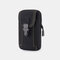 Men Waterproof 6.5 Inch Phone Holder Tactical Outdoor Phone Bag Waist Belt Bag Crossbody Bag - Black