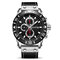 Business Men Quartz Watch Chronograph Luminous Quartz Watch Waterproof Leather Timing Men Watch - 02