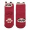 Middle Tube Thermal Cotton Socks Cute Animal Cartoon Stampa Stereo Hosiery  - Red