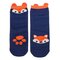 Middle Tube Thermal Cotton Socks Cute Animal Cartoon Stampa Stereo Hosiery  - Blue