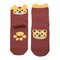 Middle Tube Thermal Cotton Socks Cute Animal Cartoon Stampa Stereo Hosiery  - Brown