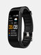 3 couleurs C5S hommes femmes Sport Smartwatch Fitness Tracker Watch pour Android iOS moniteur de fréquence cardiaque horloge électronique Smart Watch - Noir