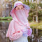 Female Shawl Mask Hat Removable Suit Thin Breathable Wide Brim Outdoor Sun Protection Hat  - Purple