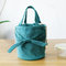 Corduroy Bowknot Bucket Bags Lunch Bags For Women - Green