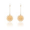 Retro Cold Wind Sunflower Earrings Long-Style Gold Earrings For Women - Gold