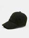 Unisex Cotton Embroidery Letter Casual Outdoor Sunshade Baseball Hat - Black