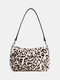 Women Zebra Leopard Pattern Plush Fluffy Chains Shoulder Bag Handbag - 02
