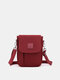 Women Nylon Brief Waterproof Lightweight Small Crossbody Bag Shoulder Bag - Red