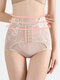 Women Front Closure Breathable Tummy Control Butt Lifter Postpartum Control Panties Shapewear - Nude