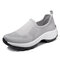Breathable Mesh Running Wearable Casual Shoes - Gray
