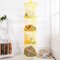 4 Layer Cylindrical Foldable Hanging Basket Polyester Toy Clothes Organizer Storage Cage Basket - Yellow