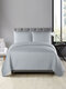 3PCs Dacron Embosses Pattern Solid Color Bedding Sets Bedspread Quilt Cover Pillowcase - Gray