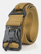 125CM Men Nylon Belt Alloy Magnetic Buckle Quickly Unlock Tactical Casual Belt - Brown