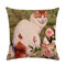 Cute Cat Printing Linen Cushion Cover Colorful Cats Pattern Decorative Throw Pillow Case For Sofa Pillowcase - #3