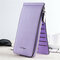 Women Men 26 Multi-slots Card Holder Ultrathin Zipper Business Wallet 5.5'' Phone Bag - Light Purple