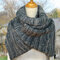Women's Elegant Scarves & Shawls Buttoned Crochet Wrap Pattern - Gray