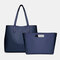 Women 2 PCS 15.6 Inch Laptop Pocket Multi-pocket Large Capacity Removable Key Multifunctional Handbag Tote - Blue