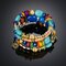 Retro Turquoise Winding Bracelet Multi-Layer Natural Stone Bracelet For Men - Color