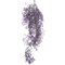 Plantas falsas de vid de hiedra de sauce llorón artificial al aire libre Decoración para el hogar colgante de pared interior - Violeta