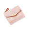 Stylish Small Short Wallet PU Leather Card Holder Coin Bag For Women - Pink