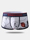 Men Floral Print Sexy Boxer Briefs Antibacterial Liner Pouch Patchwork Side Loose Underwear - #04
