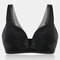 Maternity Lace Flower Front Button Breathable Wireless Nursing Bra - #06