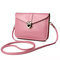 Woman PU Crossbody Bag Phone Bag Little Envelope Bag Storage Bag - Pink