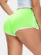 Stretch Tight Fitting Yoga Running Workout Shorts Activewear for Women - Green