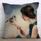 Vintage Abstract Printing Style Cushion Cover Soft Linen Cotton Pillowcases Home Car Sofa Office - #9