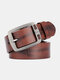 115-125cm Men's PU Vintage Alloy Buckle Pin Buckle Business Belt - Coffee