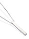 Trendy Simple Slender Cuboid-shaped Pendant Stainless Steel Necklace - Silver