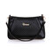 Women Pu Crocodile Crossbody Bag Shoulder Bag Shopping Bag - Black