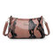 Women Pu Crocodile Crossbody Bag Shoulder Bag Shopping Bag - Brown