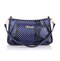 Women Pu Crocodile Crossbody Bag Shoulder Bag Shopping Bag - Blue